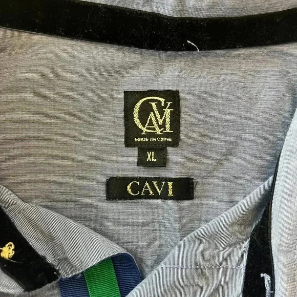 Mens Cavi Blue Button Up Shirt - XL - Picture 7 of 7